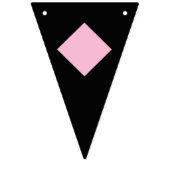 Harlequinパーティーバナー（ブラック、アクア、ピンク） バンティングフラッグ (第2の旗)