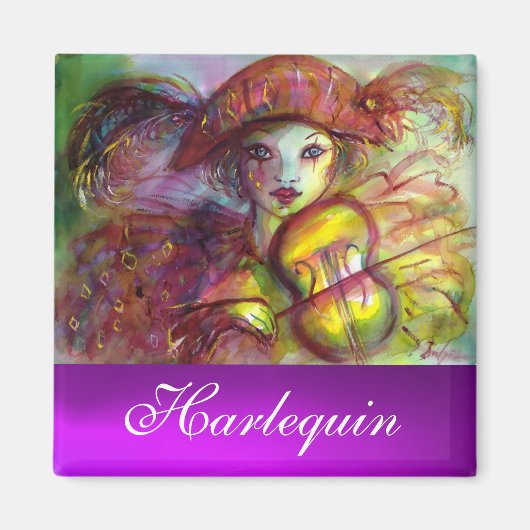 HARLEQUINパープルアメジスト マグネット (正面)