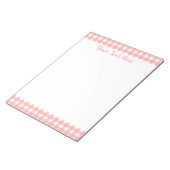 Harlequin白黒ダイヤモンドパターン ノートパッド (アングル)