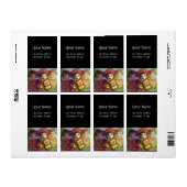 HARLEQUIN赤ピンクパープルイエロー ラベル (フルシート)