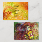 HARLEQUIN /ヴェネツィアカーニバル，音楽，劇場，ダンス 名刺 (正面/裏面)