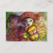 HARLEQUIN，赤い黄色の緑の輝き 名刺 (裏面)