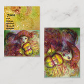 HARLEQUIN，赤い黄色の緑の輝き 名刺 (正面/裏面)