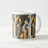 Harlequin at a Table by Juan Gris, ヴィンテージ・キュービズム ジャンボコーヒーマグカップ (正面右)