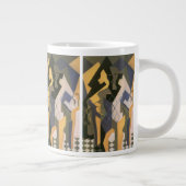 Harlequin at a Table by Juan Gris, ヴィンテージ・キュービズム ジャンボコーヒーマグカップ (右)