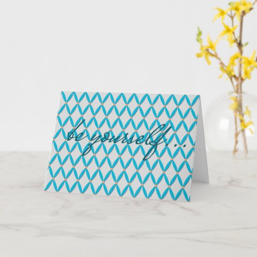 Harlequin Be Yourself カード (黄色い花)