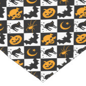 Harlequin Black and White Diamond Pattern ショートテーブルランナー (コーナー)