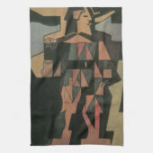 Harlequin by Juan Grisヴィンテージ・キュービズム・アート キッチンタオル (縦)
