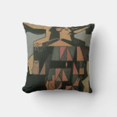 Harlequin by Juan Grisヴィンテージ・キュービズム・アート クッション (正面)