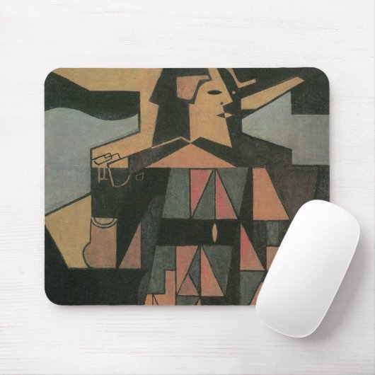Harlequin by Juan Grisヴィンテージ・キュービズム・アート マウスパッド (マウス)