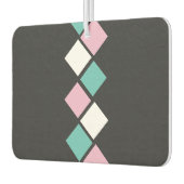 Harlequin Car Air Freshener (Black, Aqua & Pink) カーエアーフレッシュナー (左)