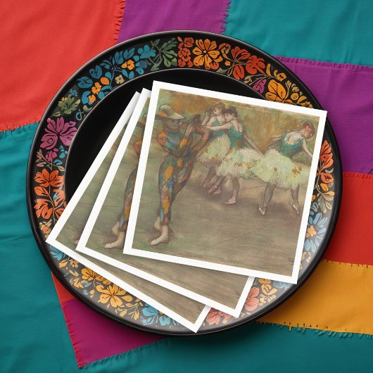 Harlequin Dance, Degas Art スタンダードカクテルナプキン
