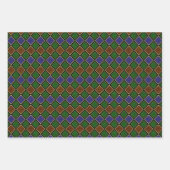 Harlequin Diamond Grid: Textured Harmony ラッピングペーパーシート (正面)