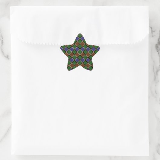 Harlequin Diamond Grid: Textured Harmony 星シール (バッグ)
