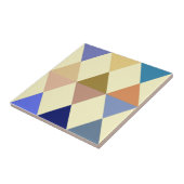 Harlequin / diamond pattern – クリームとブルー タイル (側面)