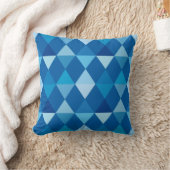 Harlequin / diamond pattern – デニムブルー クッション (ブランケット)
