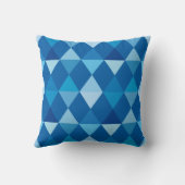 Harlequin / diamond pattern – デニムブルー クッション (裏面)