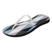 Harlequin Diamond Pattern – 青と埃の多い薄紫 ビーチサンダル (アングル)