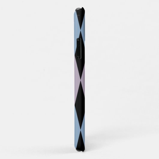 Harlequin Diamond Pattern – 青と埃の多い薄紫 Case-Mate iPhoneケース (裏面/右)
