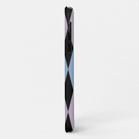 Harlequin Diamond Pattern – 青と埃の多い薄紫 Case-Mate iPhoneケース (裏面/左)
