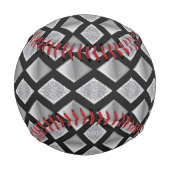 Harlequin Diamonds背景のカスタマイズ 野球ボール (正面)