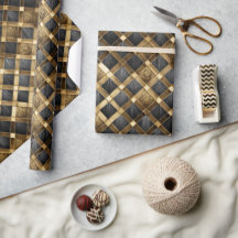 Harlequin Diamonds Black and金ゴールドID1031