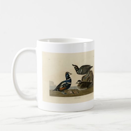Harlequin Duck - Audubon's Birds of America コーヒーマグカップ (左)