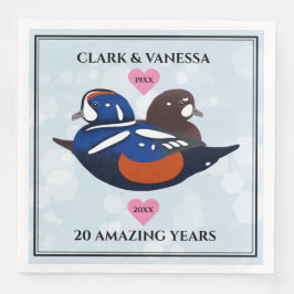 Harlequin Ducks Lovebirds Any Anniversary Year