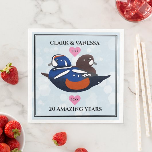 Harlequin Ducks Lovebirds Any Anniversary Year (インサイチュ)