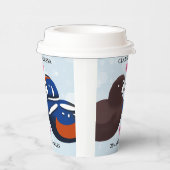 Harlequin Ducks Lovebirds Any Year Anniversary 紙コップ (右)