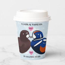 Harlequin Ducks Lovebirds Any Year Anniversary 紙コップ