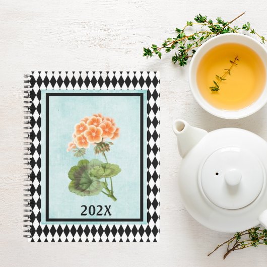 Harlequin Framed Geranium Botanical Garden Bullet ノートブック