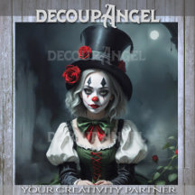 Harlequin Girl Decopage