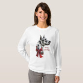 Harlequin Great Daneクリスマスプレゼント Tシャツ (正面フル)