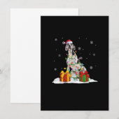 Harlequin Great Dane Christmas Tree Lights Xmas Pa 招待状 (正面/裏面)