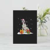 Harlequin Great Dane Christmas Tree Lights Xmas Pa 招待状 (スタンド正面)