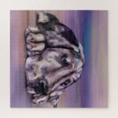 Harlequin Great Dane Puppy ジグソーパズル (横)