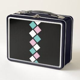 Harlequin Metal Lunchbox（ブラック、アクア、ピンク） メタルランチボックス
