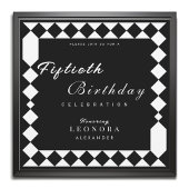 Harlequin Pattern大人ANY誕生日パーティー 招待状