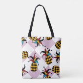 Harlequin Pineapple：定型化ドードルヴィンテージ トートバッグ (裏面)