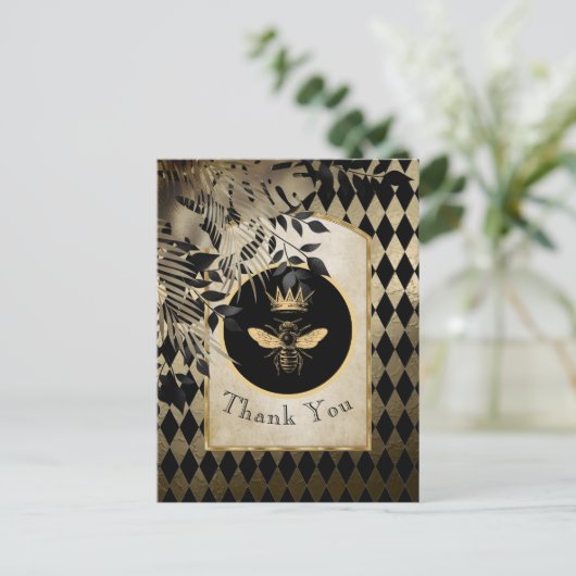 Harlequin Queen Beeありがとう ポストカード (スタンド正面)