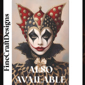 Harlequin Red、金ゴールド、およびホワイト顔BU1デコページ 薄葉紙