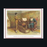 Harlequin, Santa, Father Christmasはがき ポストカード<br><div class="desc">Harlequin,  Santa,  Father Christmas,  a puding,  weirdchristmas.com</div>