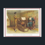 Harlequin, Santa, Father Christmasはがき ポストカード<br><div class="desc">Harlequin,  Santa,  Father Christmas,  a puding,  weirdchristmas.com</div>
