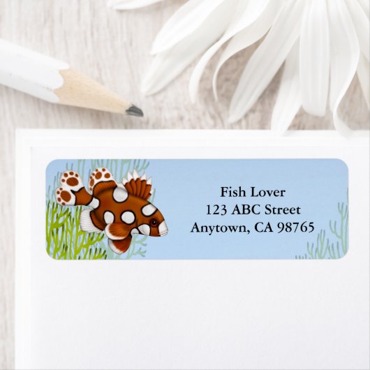 Harlequin Sweetlips Reef Fishラベル ラベル (インサイチュ)