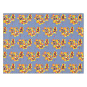 Harlequin Tricolor園芸花 テーブルクロス (正面(横))