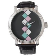 Harlequin Watch （ブラック、アクア、ピンク）
