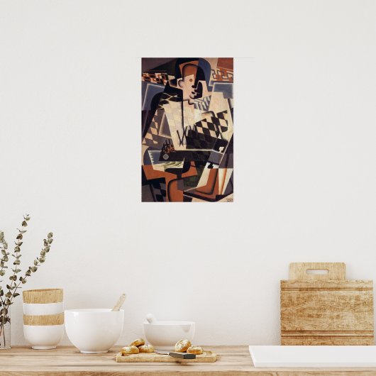 Harlequin with a Guitar, 1917 ポスター (キッチン)