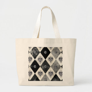 Harlequin with All-Seeing Eyes Jumbo Tote Bag ラージトートバッグ