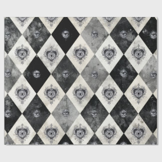 Harlequin with All-Seeing Eyes Wrapping Paper ラッピングペーパー